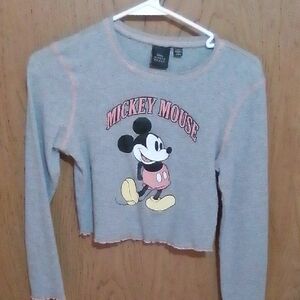 Mickey Mouse Gray Kids Long Sleeve Top
